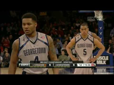 Big East Tournament Semifinals #19 Syracuse vs. #5 Georgetown 03/15/13 (Full Game)