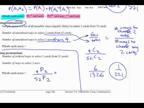 PM12 7.6 (1) Using Combinatorics to Calculate Probabilities - part 1