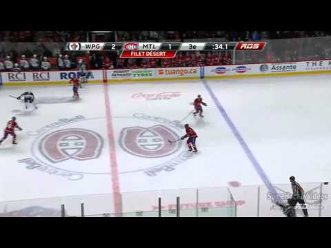 Brendan Gallagher Punched, Hit and Tripped No Call vs Winnipeg Jets (2/2/14)