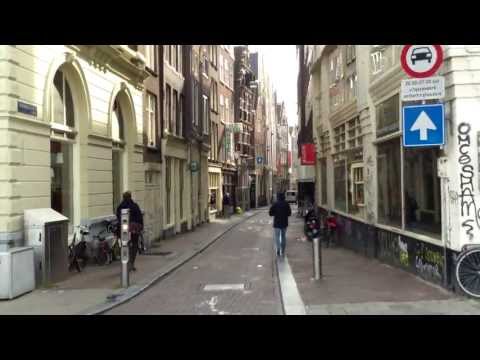 A cute narrow street in Amsterdam (Nieuwebrugsteeg, Amsterdam, North Holland, Netherland)