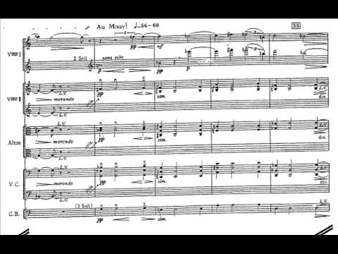 Toru Takemitsu - Requiem for String Orchestra (1957) (SCORE-VIDEO)