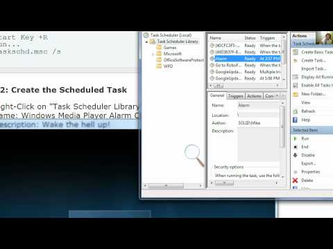 Windows Media Player Alarm Clock using Task Scheduler