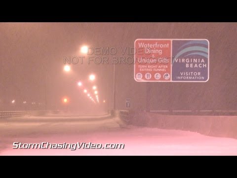 1/28/2014 Rare Virginia Beach Winter Storm B-Roll