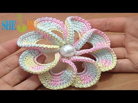 3D Spiral 8-Petal Flower Trim Around Tutrial 56