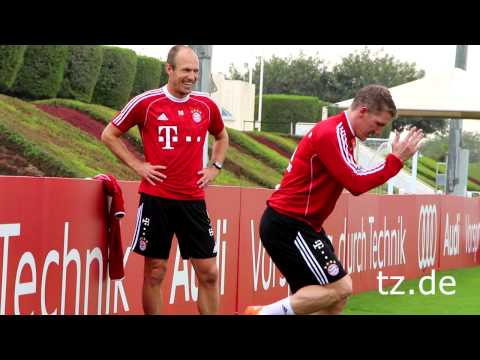 FC Bayern in Doha: Einzeltraining - Robben und Schweinsteiger machen Fortschritte (06.01.2014)