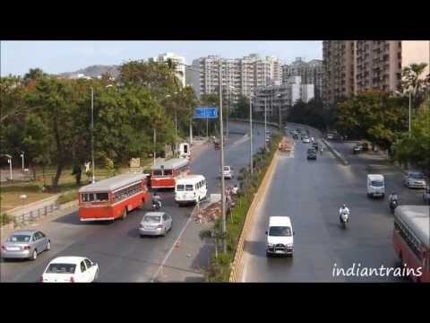 travel india@ mumbai road traffic near beautiful powai lake mumbai maharashtra india