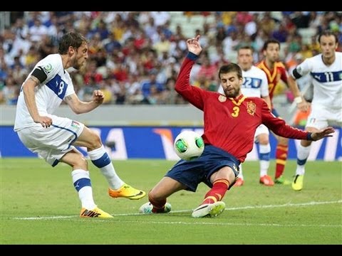 Gerard Pique.Spain vs Italy. Испания-Италия.Кубок конфедераций 2013 27/06/2013