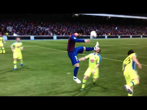 Best amazing KILLER TACKLE ever on Fifa 12 by Gerard Pique FC Barcelona