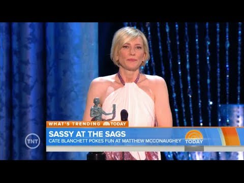 Cate Blanchett kids Matthew McConaughey at SAG awards