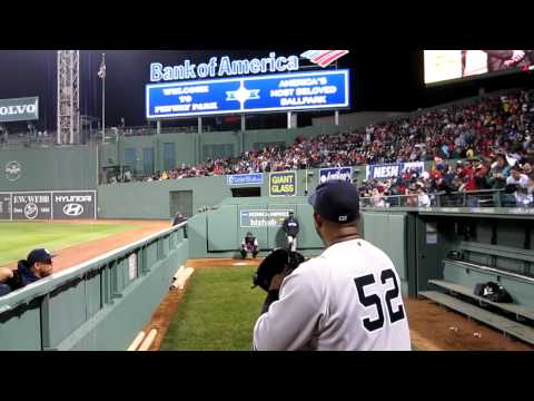 C.C. Sabathia Bullpen- Fenway Park April 10, 2011. WWW.BULLPENVIDEOS.COM