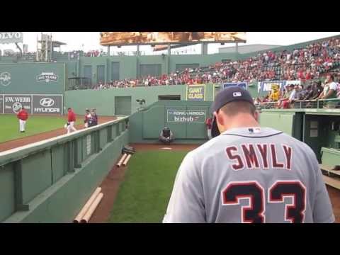 Drew Smyly Bullpen- Fenway Park May 30, 2012.  WWW.BULLPENVIDEOS.COM