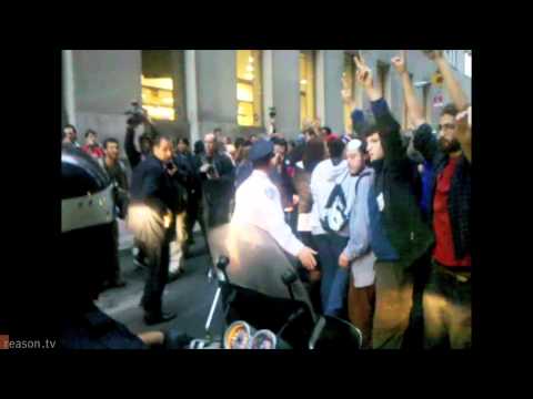 NYPD Cop Punches Protester at Occupy Wall Street, 10/14/11