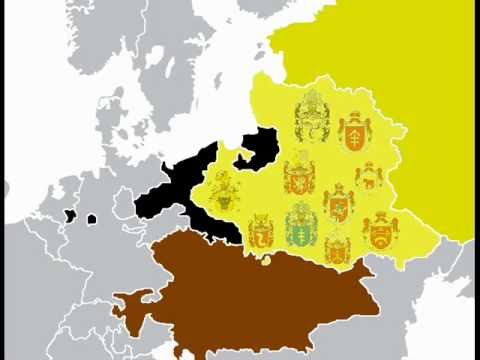 Historical Maps 3 - The Partitions of  The Polish-Lithuanian Commonwealth 1764 - 1795