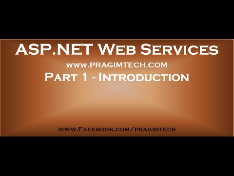 Part 1   Introduction to asp net web services