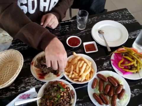 Lebanese Breakfast Hummus & Lahme Fateh Shanklish,Labneh