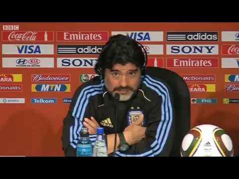 Hilarious Maradona interview with English reporters!