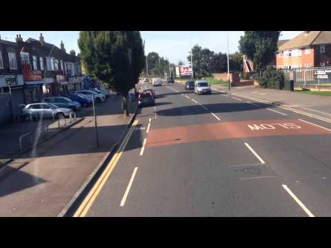 Bus ride from Romford to Chadwell Heath London UK