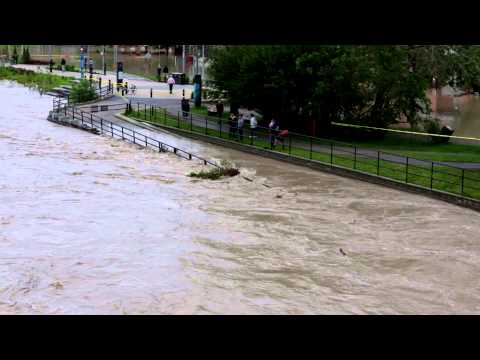 Calgary Flood June 21, 2013 Downtown Area Calgary 100 Year Flood.