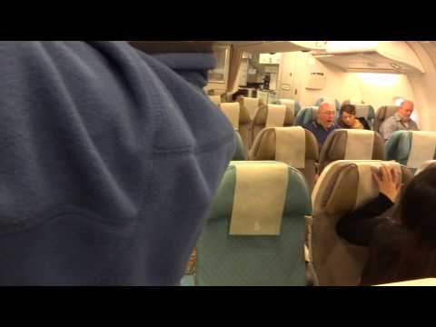 Singapore Airline Airbus A380 Upperdeck Economy Class tour Sony Cybershot WX-150