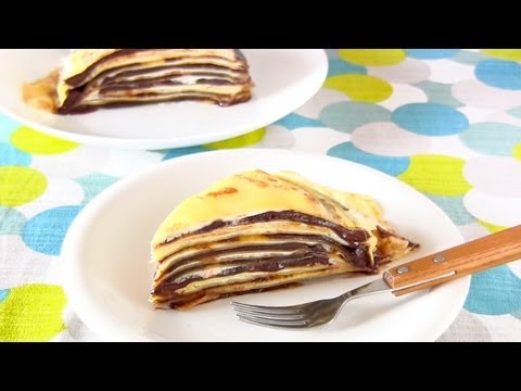 Nutella Mille Crêpe Cake (How to Make Crepes) Recipe ミルクレープ (クレープの作り方)