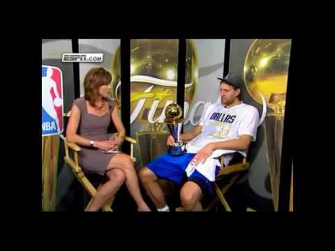 Dirk Nowitzki Interview after winning 2011 NBA Finals MVP