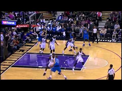 Dirk Nowitzki with a reverse dunk after the whistle