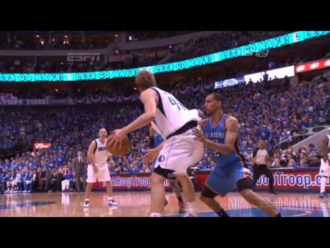 Thunder vs  Mavericks Game 1  Dirk Nowitzki highlights   48 points, 24 24 FTs 5 17 11)