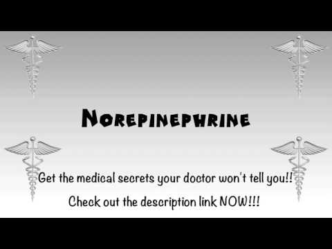 How to Say or Pronounce Norepinephrine