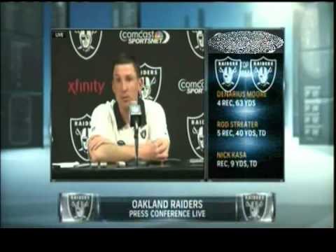 Oakland Raiders 2013 Season Finale Coach Press Conference (Dennis Allen Fired ?) Debate 12-30-13