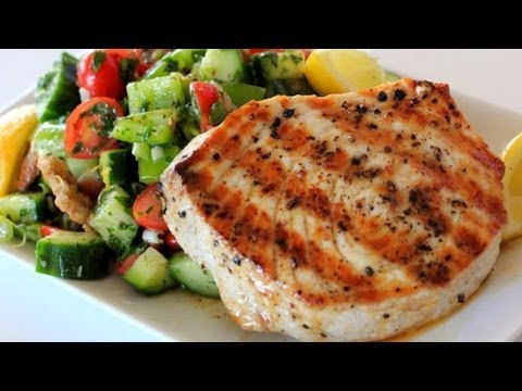 Grilled Swordfish Over Fattoush