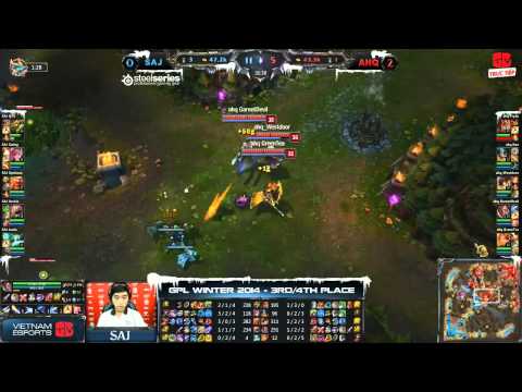 [GPL 2014 Mùa Đông] [Tranh 3-4] [Game 3] Saigon Jokers vs  AHQ e-Sports Club [08.01.2014]