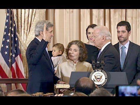 Vice President Biden Swears In Secretary of State John Kerry