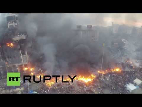 Ukraine: Drone's eye of the Kiev battlefield