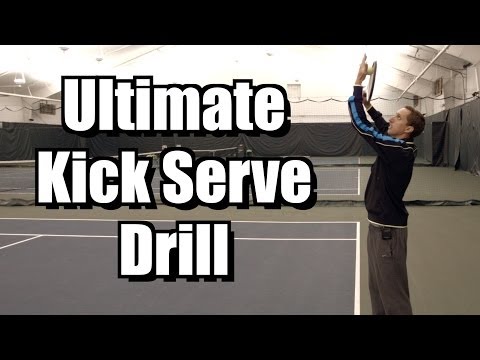 Ultimate Kick Serve Drill - Tennis Serve Lesson - Learn how to Feel a Kick Serve