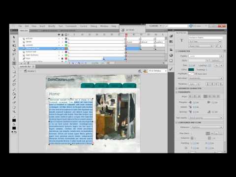 How to Build a Website in Flash CS5? - Part 15