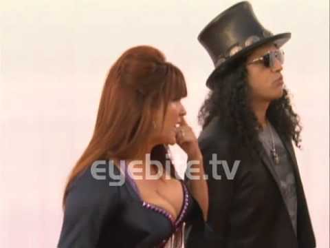 Slash and Perla Hudson at 50th Annual GRAMMY Awards