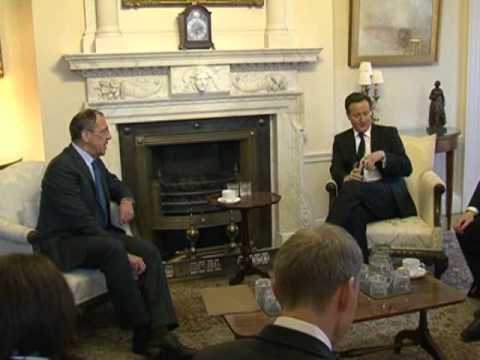 Sergey Lavrov meets David Cameron at Downing Street