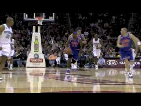 LeBron James no-look pass to Antawn Jamison Dunk vs New Orleans Hornets