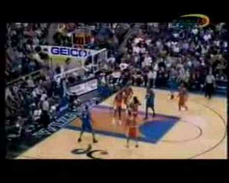 Steve Francis dunks all over Antawn Jamison.