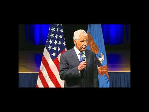 Secretary of Defense Chuck Hagel's first meeting with DOD personnel