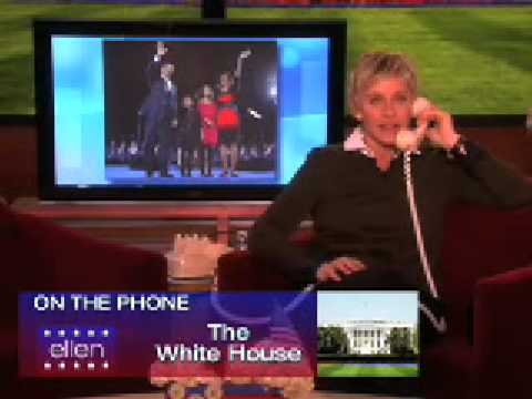 Ellen Calls Obama On Presidents Day February 16 2009