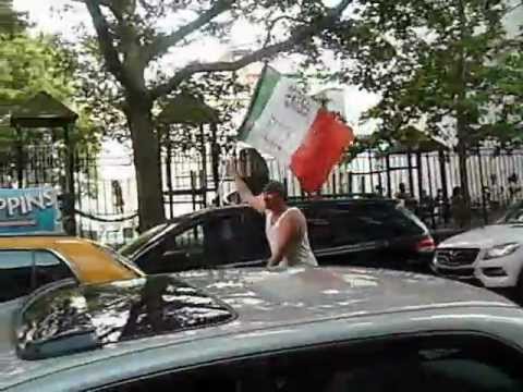 Little Italy NYC Mulberry Street - Italy vs Spain post-game - July 01, 2012