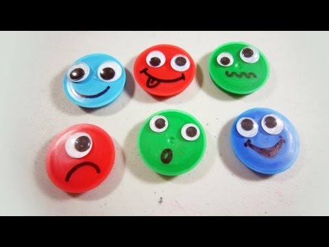 How to make silly recycled emoticon magnets