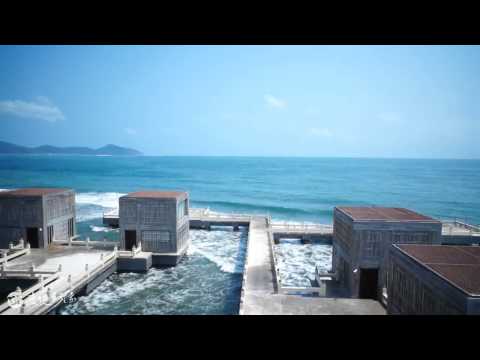 Best Intercontinental hotel China, aerial video Sanya China, Best luxury resort hotel China