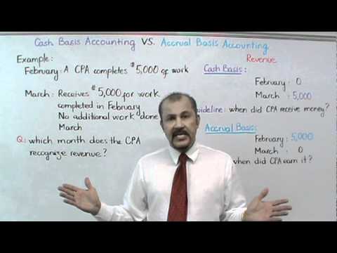 Accounting - Cash Basis Accounting vs. Accrual Basis Accounting (Part I): Revenue