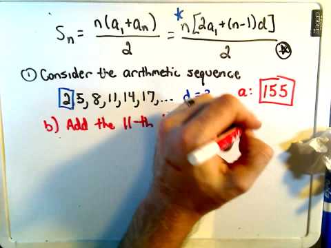 Finding the Sum of a Finite Arithmetic Series