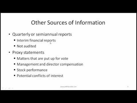 CFA Level I Financial Statement Analysis Introduction Video Lecture by Mr. Arif Irfanullah