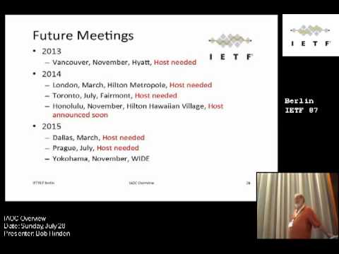 IETF 87 IAOC Overview