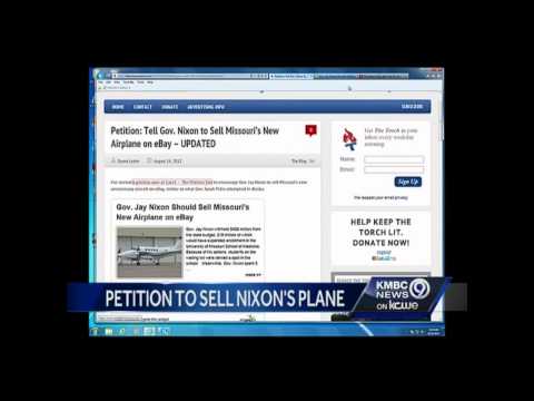 Petition to Urge Gov. Nixon to Sell Plane on KMBC on KCWE