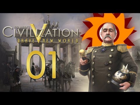 Civilization V Brave New World as Germany - Episode 1 ...Raging Barbarians!...